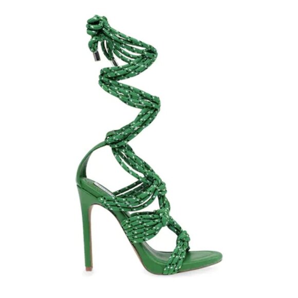 NEW Steve Madden Fiore Ankle Tie Sandal in Green Sz. 9 - Picture 3 of 10